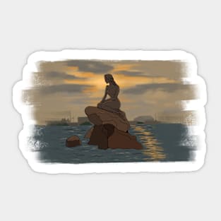 Little mermaid sculptire Sticker